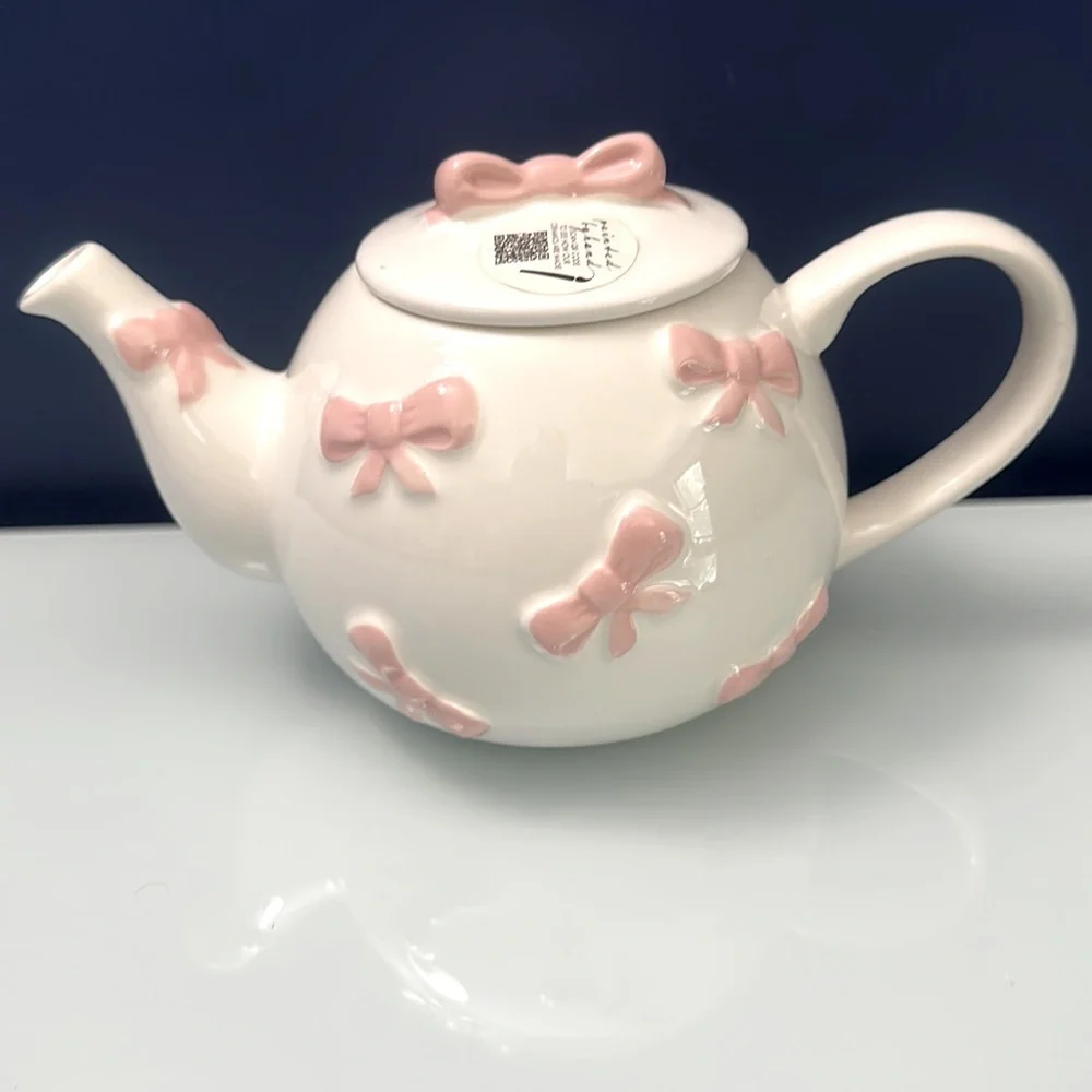 NWT Lang Pink Bow Teapot